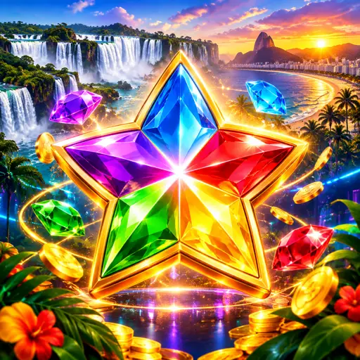Joias brilhantes e estrelas do slot Starburst
