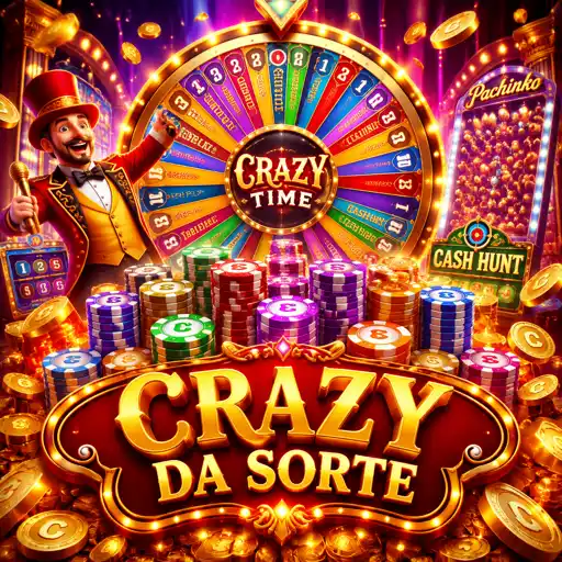 Tela de rodada de bônus do Crazy Time com multiplicadores exibidos na parede